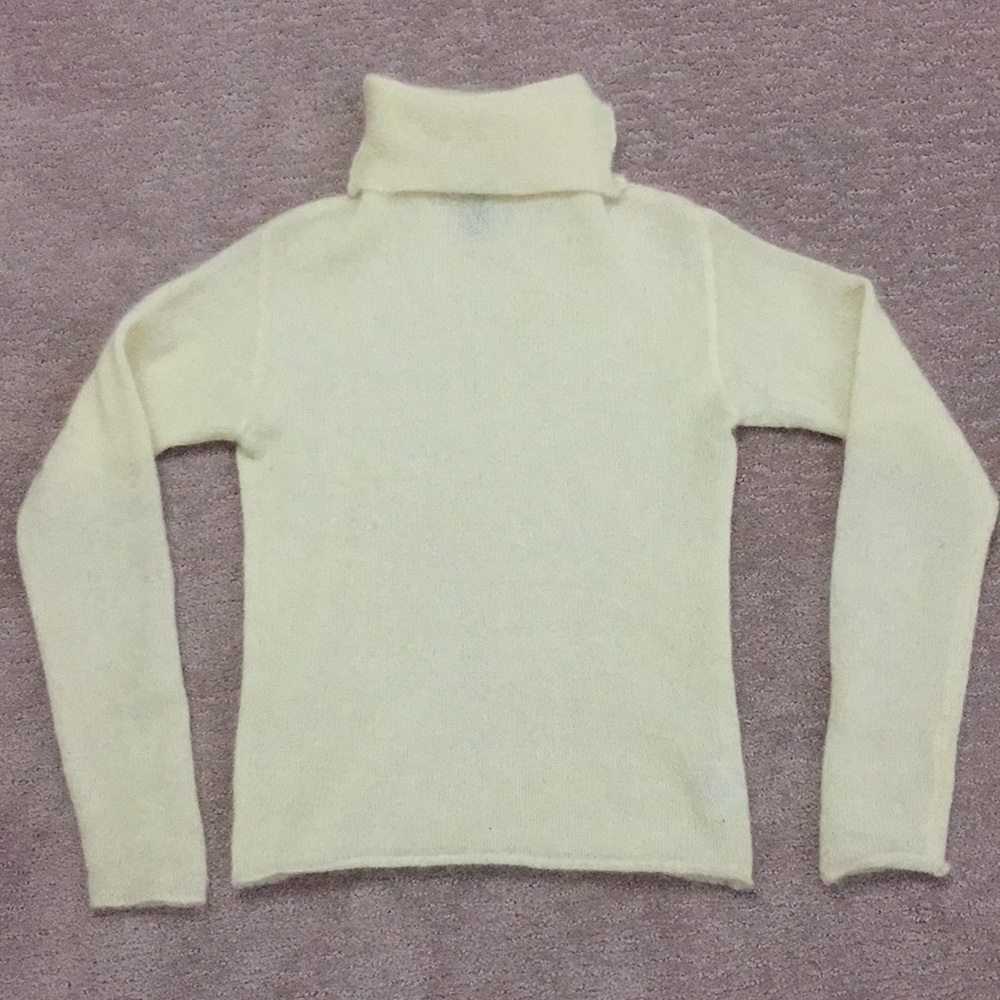 Yellow DKNY Mohair Long Sleeve Sweater size small